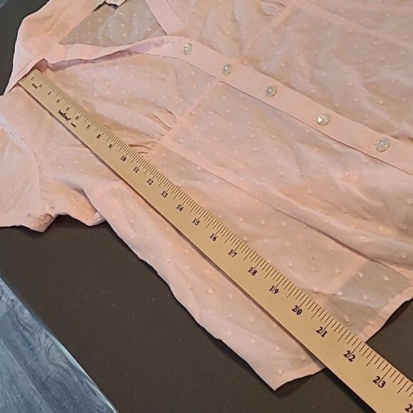 Bass sz S 100%  cotton lightweight summer blouse - Picture 5 of 10